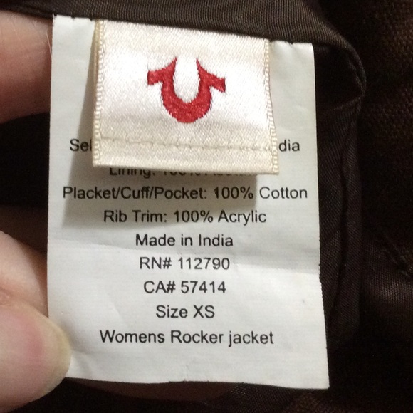 💗True Religion World Tour Rocker leather jacket💗 - Picture 16 of 16